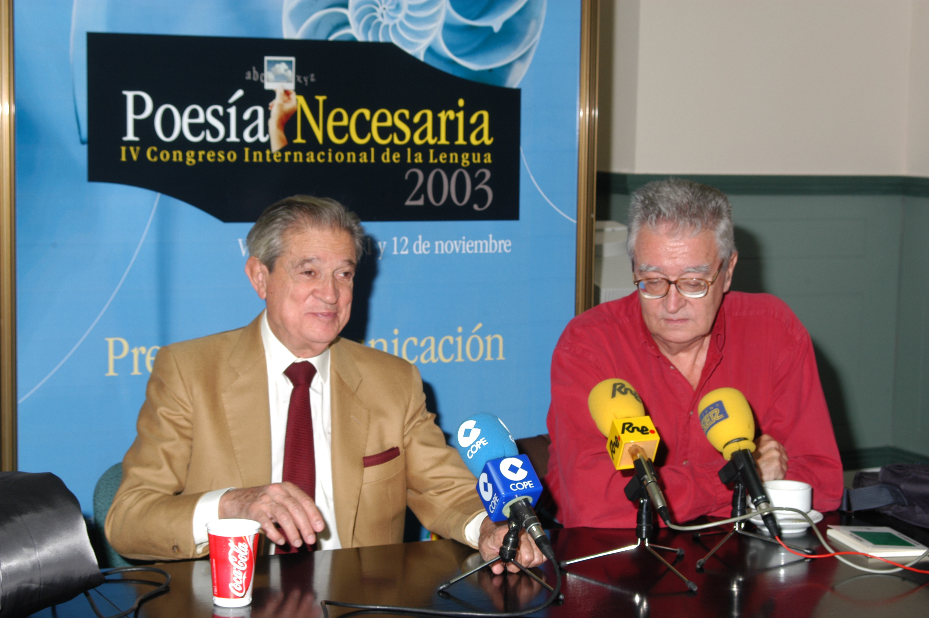 IV Congreso de la Lengua. Poesía Necesaria (2003) Enrique Badosa y Francisco Uriz